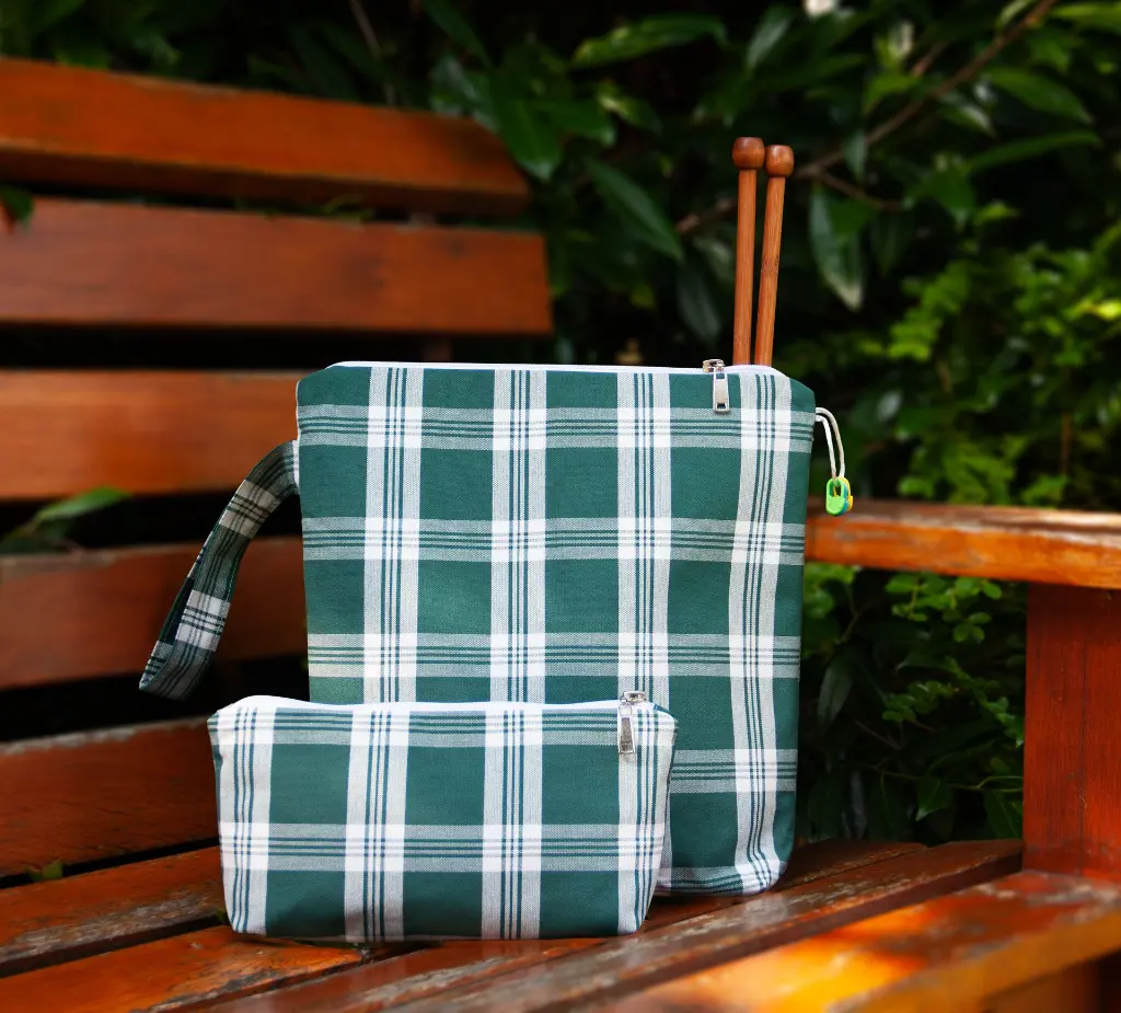 Set Zipper Plaid Rustikana Green XL.webp