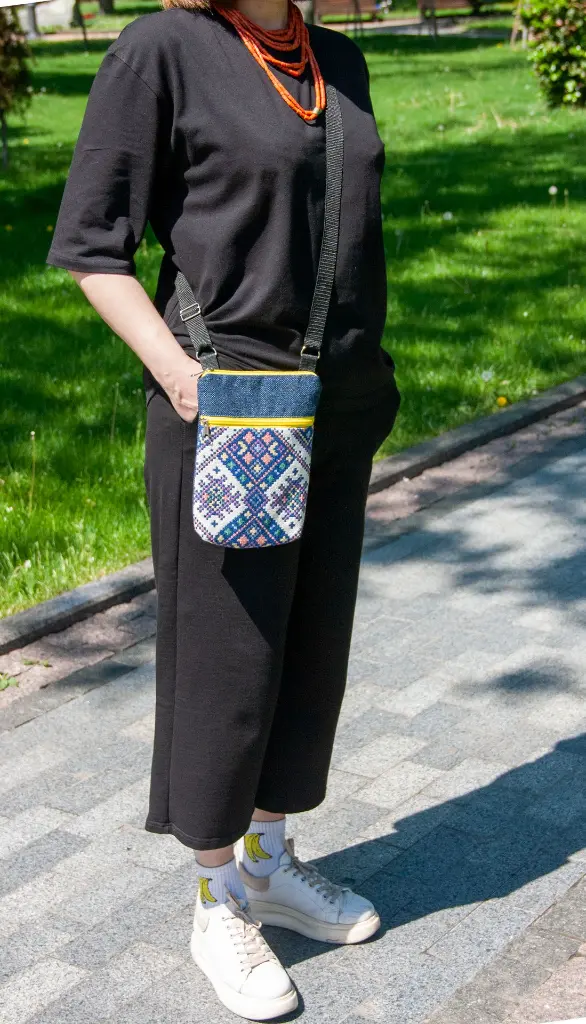 Crossbody Purse Ethnic Blue S 2.webp