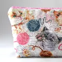 Zip Pouch  Cats White Front Left.webp