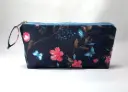 Zipper Notions Pouch Bird  Bullfinch Navy Blue M