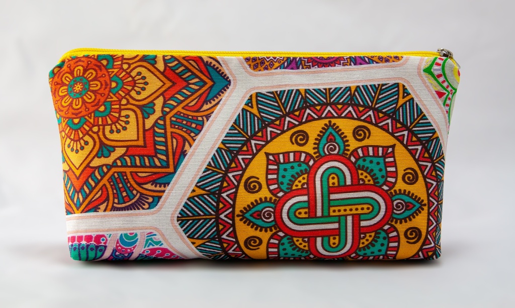 [npz-mand-mcolor-m] Zipper Notions Pouch Mandala Multicolor M